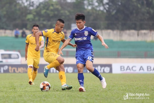 Tiền vệ Cao Xuân Thắng của SLNA đã bình phục chấn thương