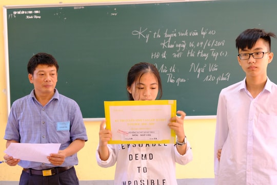 Nghệ An công bố đề thi minh họa và lịch thi lớp 10 