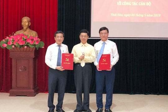 Thị xã Thái Hòa (Nghệ An) có tân Bí thư, Phó Bí thư Thị ủy 