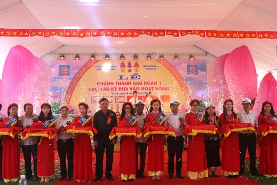 Khánh thành giai đoạn 1 chợ Tân Kỳ trị giá hơn 177 tỷ đồng