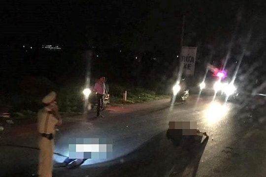 Trung tá cảnh sát giao thông ở Nghệ An bị xe máy đâm trong đêm