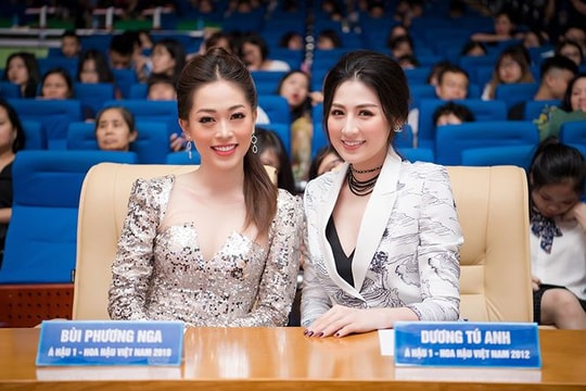 Á hậu Phương Nga đẹp rạng ngời về trường cũ làm giám khảo