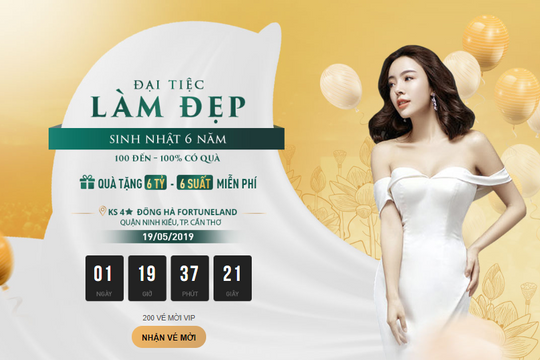 Cơ hội nhận 6 suất thẩm mỹ miễn phí cùng nhiều quà tặng trị giá 6 tỷ đồng cho khách hàng Nghệ An