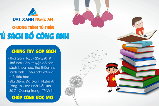 'Tủ sách Bồ Công Anh': Chung tay góp sách, chắp cánh ước mơ