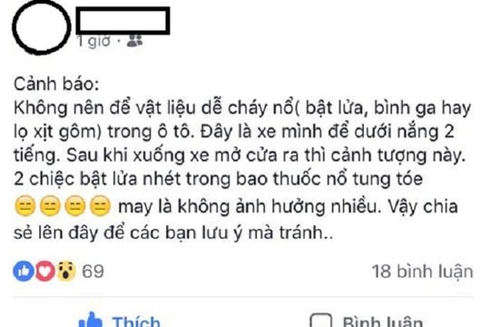 Những vật dụng 'chết người' gây nổ trong ô tô dưới trời nóng 40 độ C