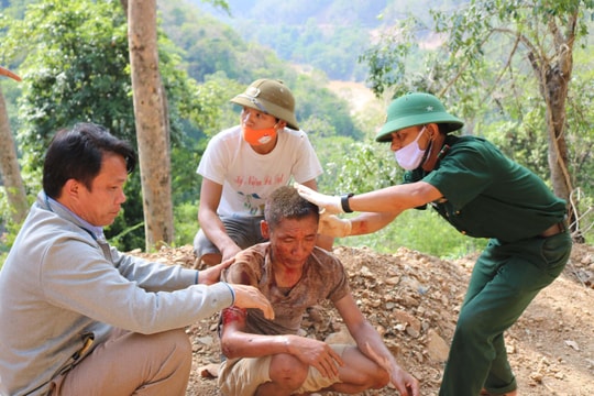 Cứu sống người đàn ông rơi xuống vực khi đi tiêu hủy lợn dịch