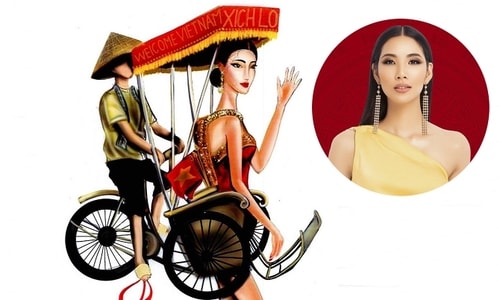 Ý tưởng trang phục dân tộc cho Hoàng Thùy thi Miss Universe