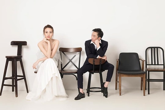 Đàm Thu Trang và Cường Đô La khoe ảnh cưới trước hôn lễ