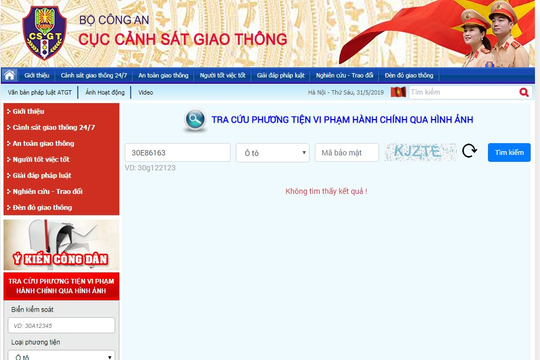 Từ 1/6, tra cứu thông tin phương tiện vi phạm giao thông trên mạng