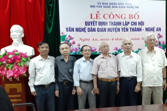 Thành lập Chi hội Văn nghệ Dân gian tại Nghệ An