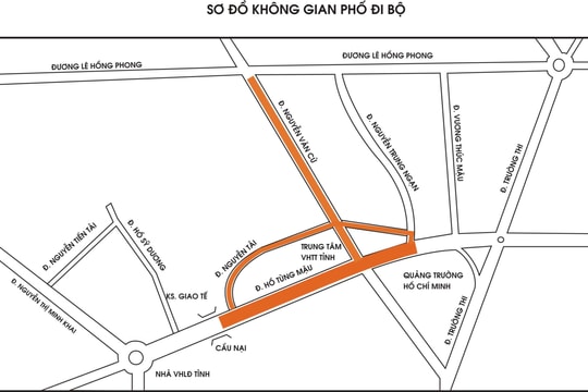 Thành phố Vinh chính thức lựa chọn 4 tuyến phố đi bộ 