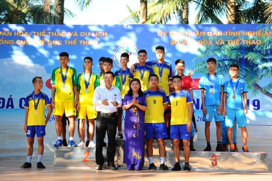 Đoàn Nghệ An xếp thứ Nhì giải Vô địch đá cầu bãi biển toàn quốc năm 2019