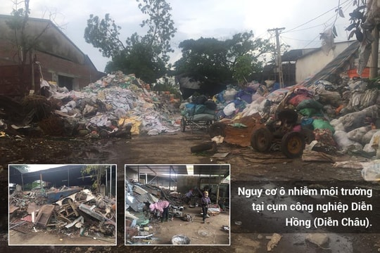 Cử tri Diễn Châu bức xúc vì ô nhiễm môi trường quanh Cụm công nghiệp Diễn Hồng