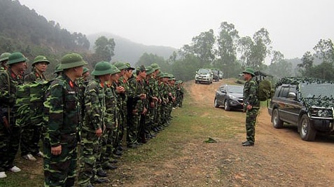 Bồi dưỡng kỹ năng cán bộ tham gia diễn tập khu vực phòng thủ cấp huyện tại Nghệ An