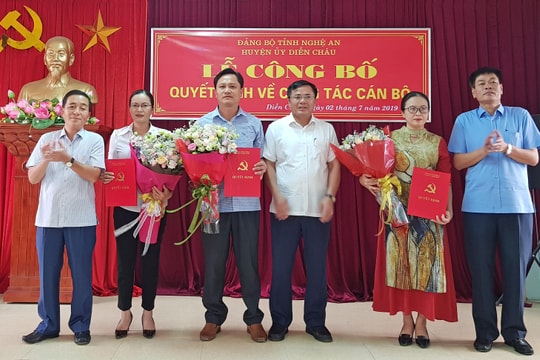 Diễn Châu trao quyết định bổ nhiệm công tác cán bộ