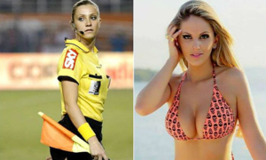 Nhan sắc gợi cảm của nữ trọng tài gây bão trên mạng internet