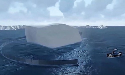 Triệu phú Arab tính kéo núi băng trôi Nam Cực về làm nước uống