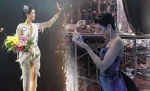 Hoa hậu H'hen Niê làm gãy vương miện