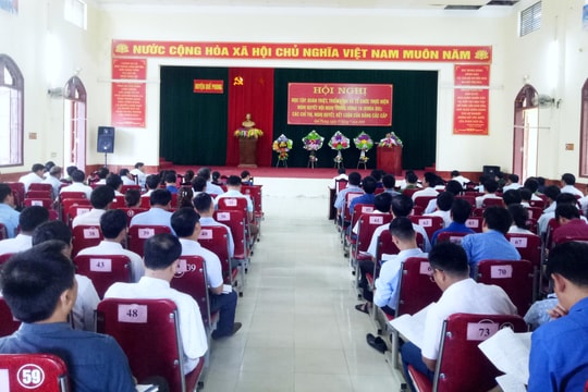 Các địa phương, đơn vị tổ chức quán triệt, triển khai Nghị quyết Trung ương 10, khóa XII