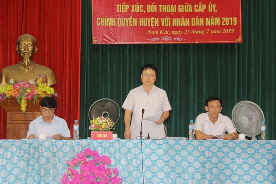 Huyện ủy Nam Đàn đối thoại tháo gỡ khó khăn xây dựng nông thôn mới kiểu mẫu 