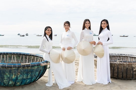 Dàn thí sinh Miss World Vietnam đẹp tinh khôi với áo dài, nón lá  