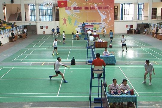 Hơn 150 vận động viên tham gia giải Cầu lông toàn quốc Báo Thanh tra lần thứ XVI 