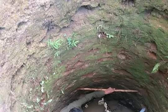 Dân làng cứu cụ ông rơi xuống giếng hoang khi đi bắt cá ở Nghệ An