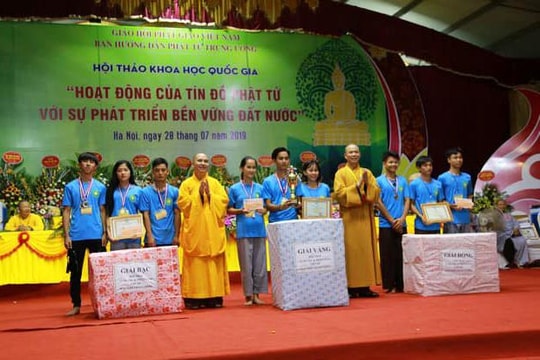 Đoàn thanh thiếu niên phật tử Nghệ An đạt giải Ba hội trại 'Tuổi trẻ và Phật giáo'