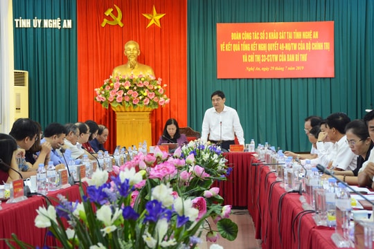 Chủ nhiệm Ủy ban Tư pháp Quốc hội: Nghệ An thực hiện tốt công tác cải cách tư pháp