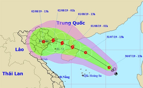 Áp thấp nhiệt đới hướng vào vịnh Bắc Bộ, Nghệ An sắp có mưa lớn