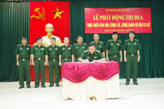 Biên phòng Nghệ An phát động thi đua văn hóa công sở