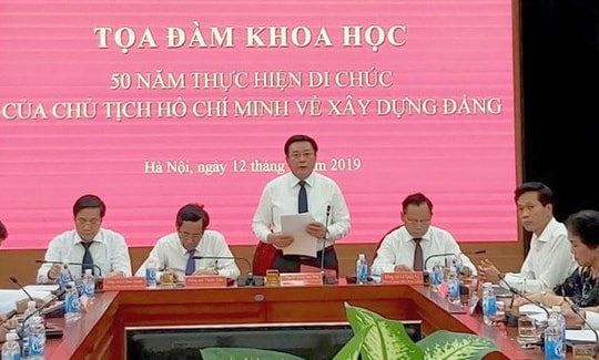 Di chúc của Bác Hồ có ý nghĩa đặc biệt với công tác xây dựng Đảng