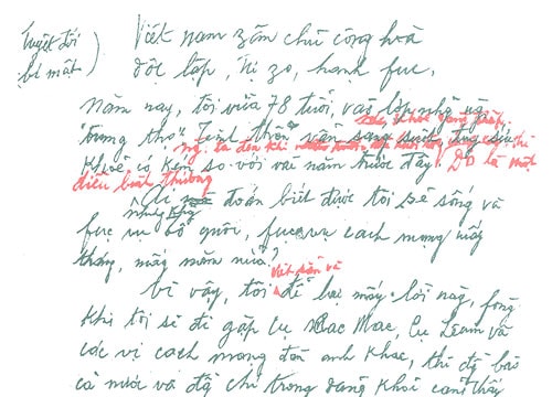 Khoảnh khắc Tổng Bí thư Lê Duẩn chứng kiến Bác Hồ viết ‘Mấy lời để lại’
