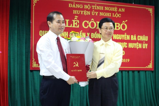 Nghi Lộc có tân Phó Bí thư Thường trực Huyện ủy
