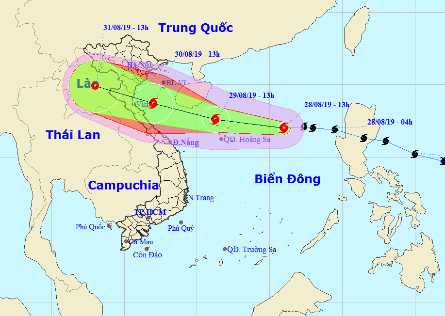 Cập nhật về cơn bão số 4: Từ đêm 29/8 đến ngày 1/9, Nghệ An sẽ có mưa rất to