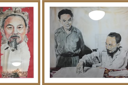 Hai bức tranh quý về Bác Hồ của họa sỹ người Canada