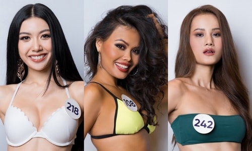 Thúy Vân và dàn thí sinh Hoa hậu Hoàn vũ Việt Nam diện bikini gợi cảm