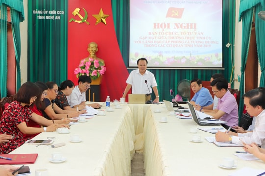 Chuẩn bị kỹ nội dung của Hội nghị gặp mặt giữa Thường trực Tỉnh ủy với lãnh đạo cấp phòng