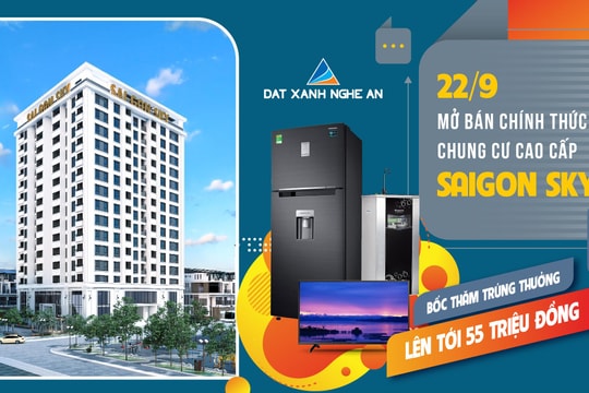Ngày 22/9: Mở bán chính thức dự án căn hộ cao cấp trung tâm TP.Vinh 