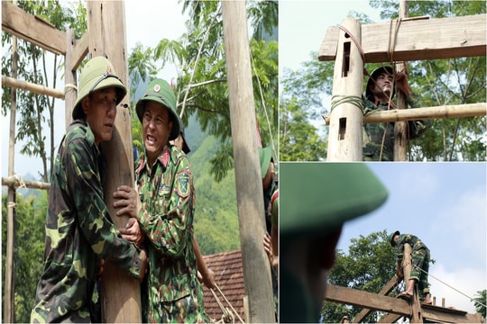 Bộ đội Nghệ An giúp hộ nghèo người Khơ mú dựng nhà