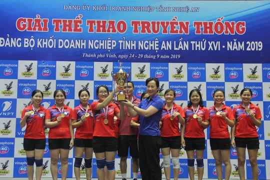 Bế mạc giải thể thao truyền thống Đảng bộ Khối Doanh nghiệp Nghệ An lần thứ XVI