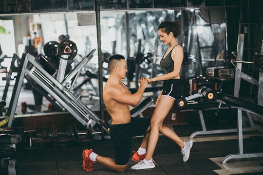 Say đắm với bộ ảnh cưới lãng mạn của cặp đôi HLV thể hình Nghệ An