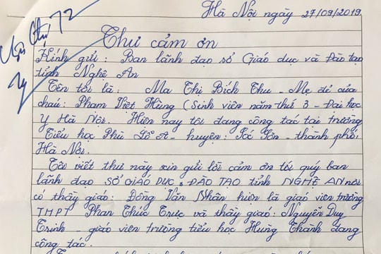 Người mẹ Hà Nội gửi tâm thư cảm ơn thầy giáo Nghệ An cứu sống con trai bị đuối nước