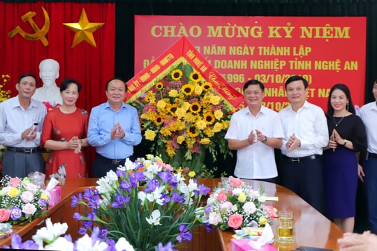 Chủ tịch UBND tỉnh chúc mừng Đảng bộ Khối Doanh nghiệp nhân kỷ niệm ngày thành lập 