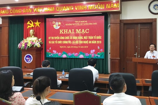 Nghệ An công bố kết quả vòng 1 thi tuyển công chức năm 2019