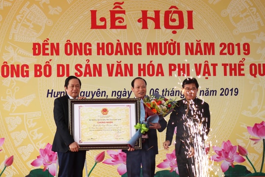 Công bố Di sản văn hóa phi vật thể quốc gia Lễ hội Đền Hoàng Mười 