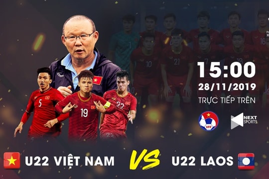 Trực tiếp SEA Games 30: U22 Việt Nam - U22 Lào, Quang Hải và Văn Hậu đá chính