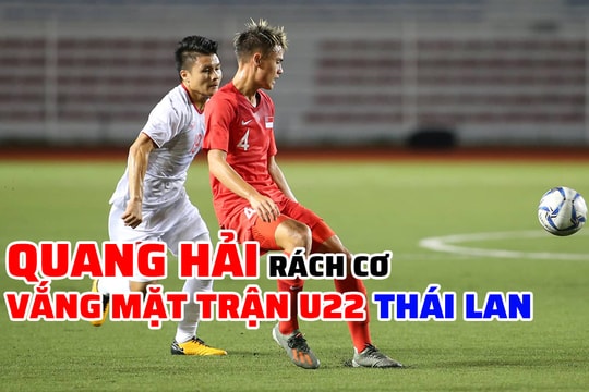 Quang Hải lỡ hẹn U22 Thái Lan vì chấn thương, có nguy cơ sớm chia tay SEA Games 30