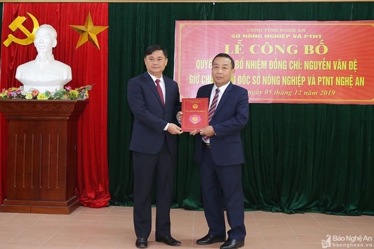 Nghệ An có tân Giám đốc Sở Nông nghiệp và Phát triển nông thôn