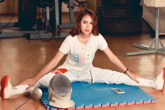 Sắc đẹp của nữ vận động viên đấu kiếm 'đốn ngã' fan hâm mộ 